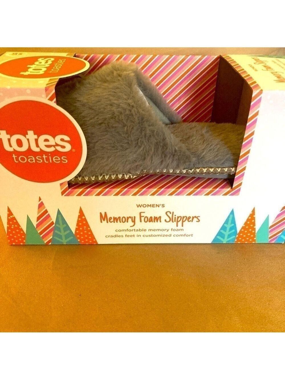 Totes Slippers large grey NIB